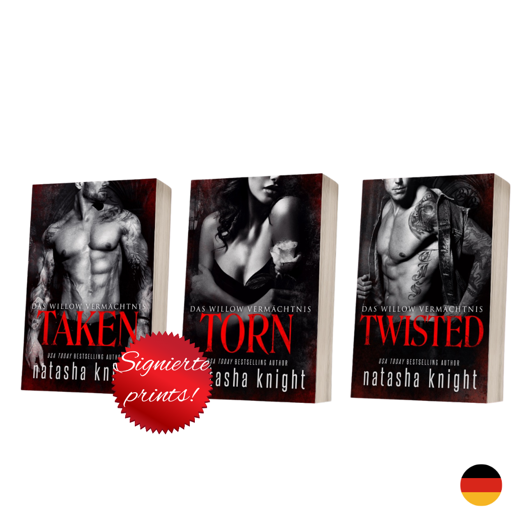 Dark Mafia Romance Trilogie – Gekidnappte Heldin, skrupelloser Alpha-Held, Feinde zu Liebenden (3 Bücher) Signierte Prints