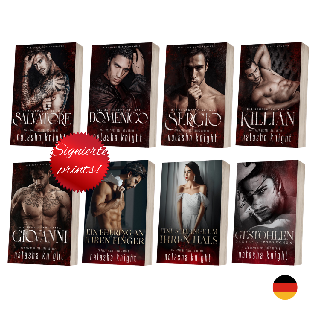 Dark Mafia Romance Liebhaber (Feinde zu Liebenden, gefangengenommene Heldin, Alpha-Antiheld) 8 Signierte Prints Bundle