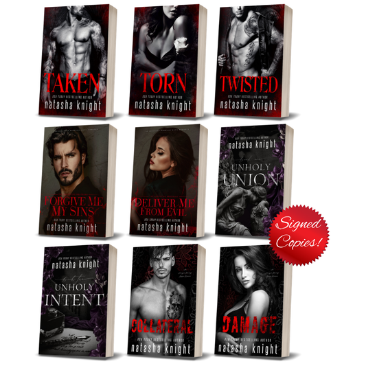 Signed Dark Mafia Romance Lovers 9-Book Bundle (Enemies to Lovers, Captive Heroine, Alpha Anti-Hero)