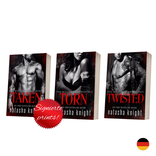 Dark Mafia Romance Trilogie – Gekidnappte Heldin, skrupelloser Alpha-Held, Feinde zu Liebenden (3 Bücher) Signierte Prints