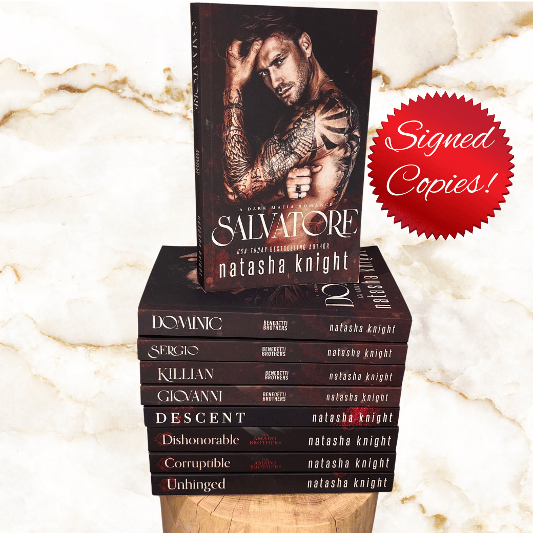 Signed Steamy Mafia Romance Paperback 9-Book Bundle