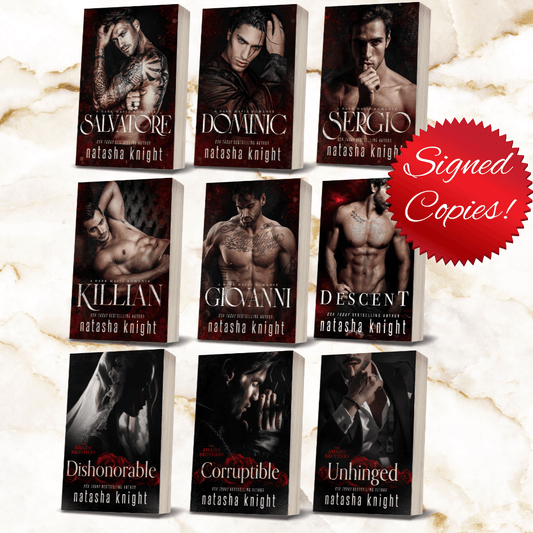 Signed Steamy Mafia Romance Paperback 9-Book Bundle