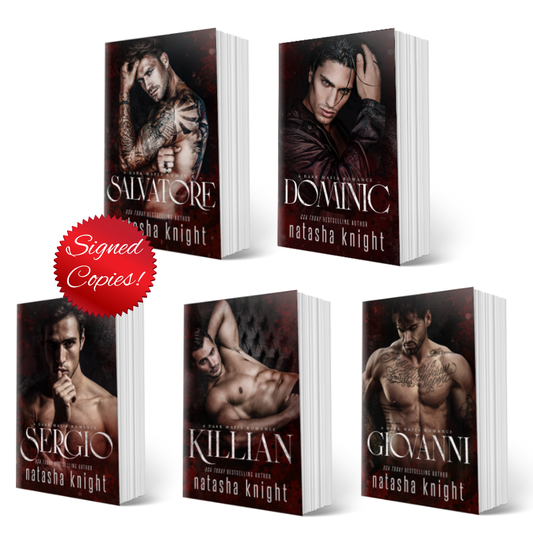 Signed Benedetti Brothers Dark Mafia Romance Paperback Bundle